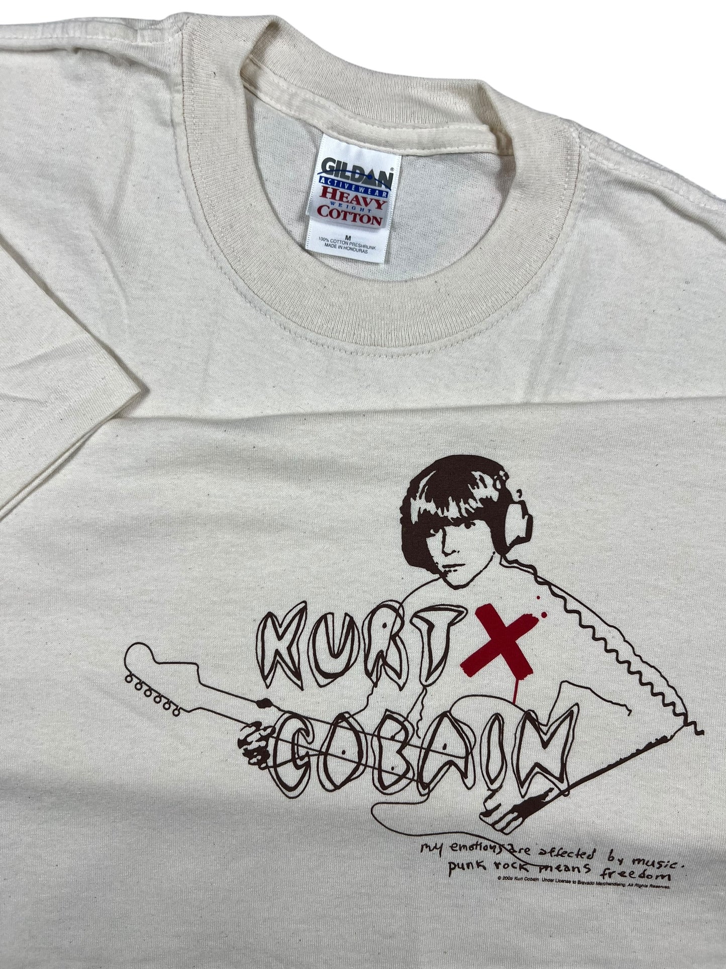 Vintage 2005 Kurt Cobain Nirvana punk rock means freedom band tee (M)