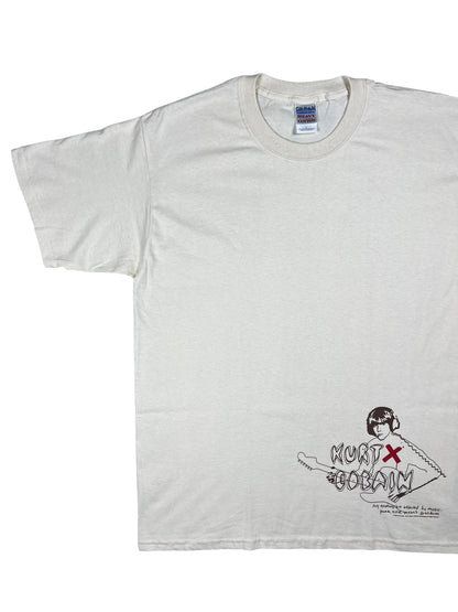 Vintage 2005 Kurt Cobain Nirvana punk rock means freedom band tee (L)