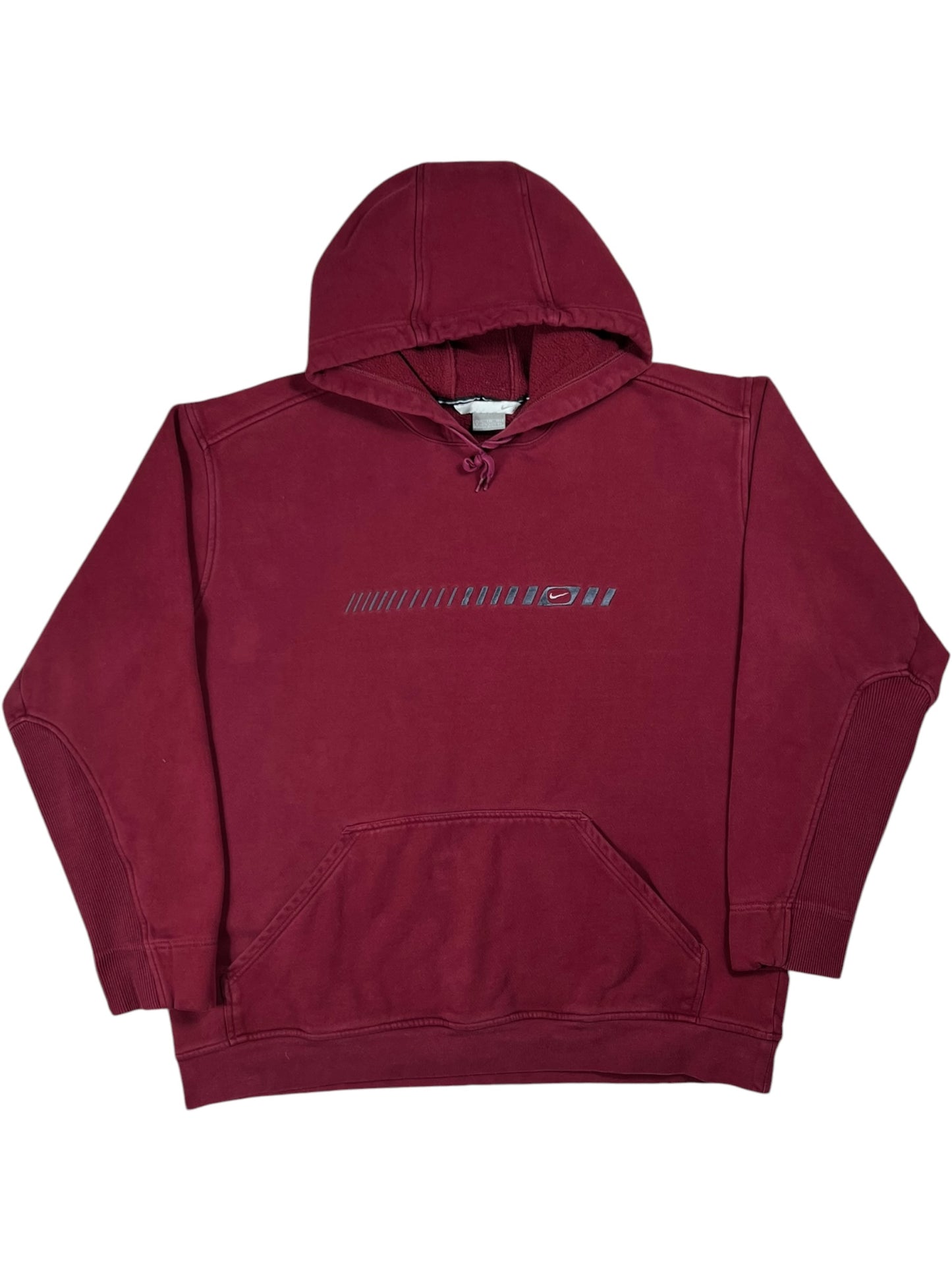 Vintage Y2K Nike box logo wine hoodie (XXL)