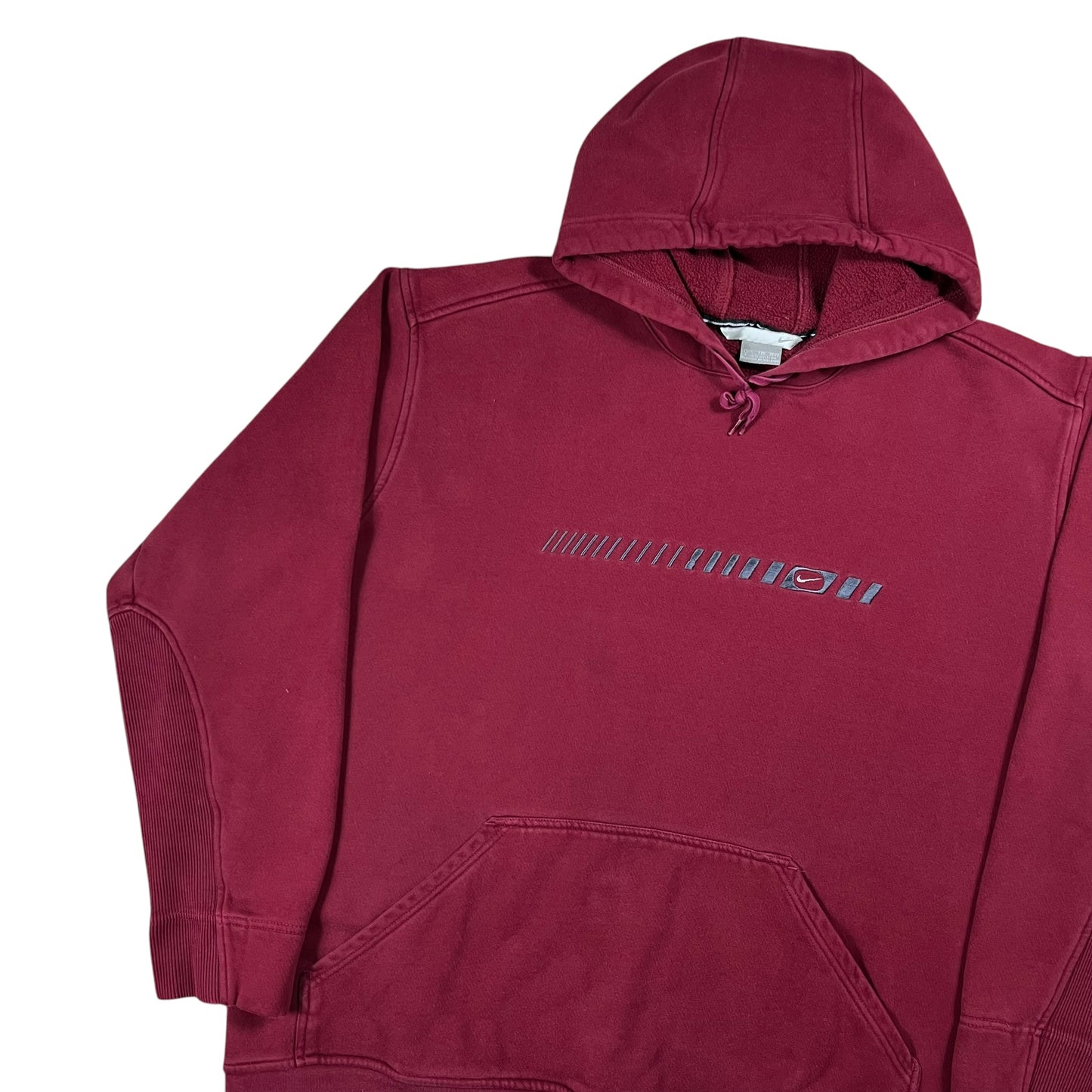 Vintage Y2K Nike box logo wine hoodie (XXL)
