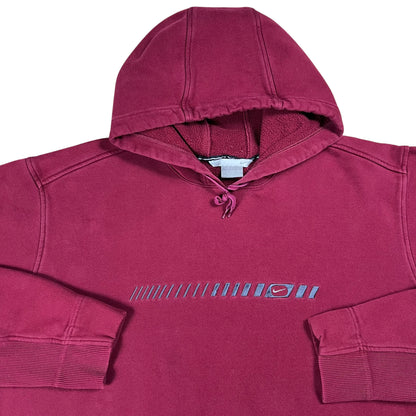 Vintage Y2K Nike box logo wine hoodie (XXL)