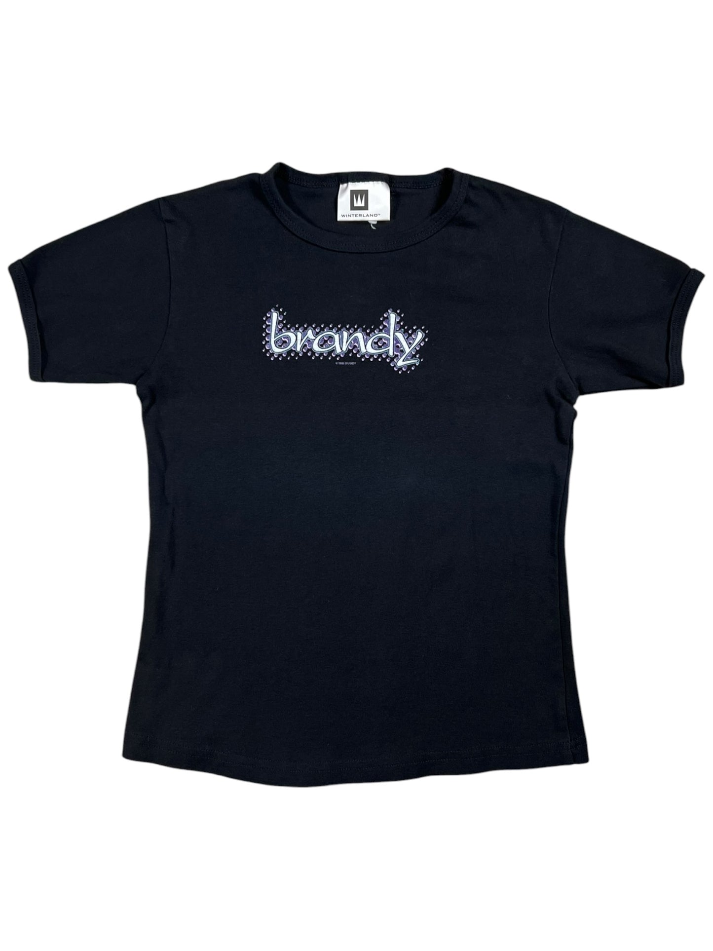 Vintage 1999 Winterland Brandy baby style black femme tee (L)