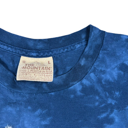 Vintage Y2K The Mountain overall kitten long sleeve tie dye shirt (L)