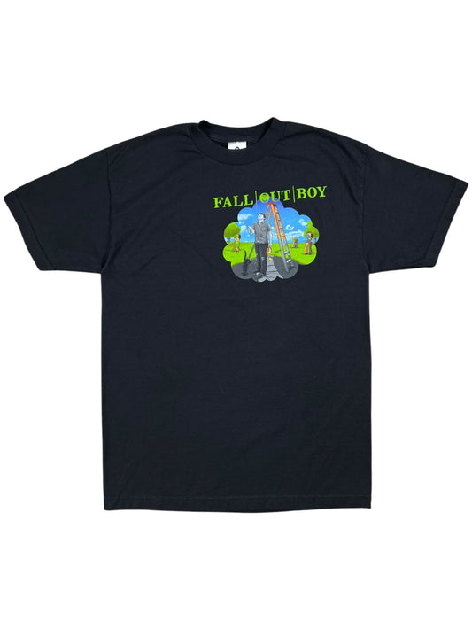 Vintage Y2K Fall Out Boy Black Clouds & Underage Tour band tee (M)