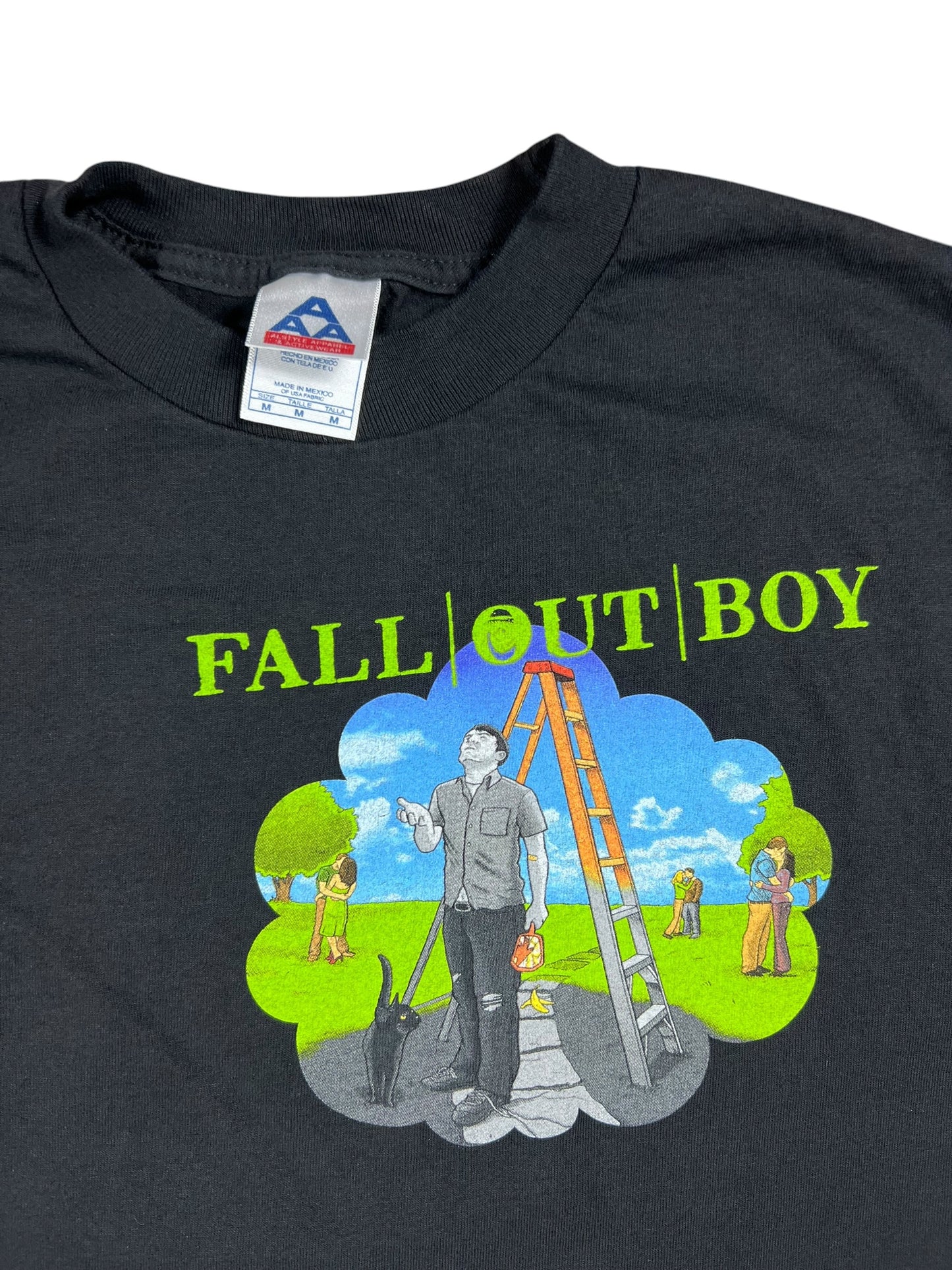 Vintage Y2K Fall Out Boy Black Clouds & Underage Tour band tee (M)
