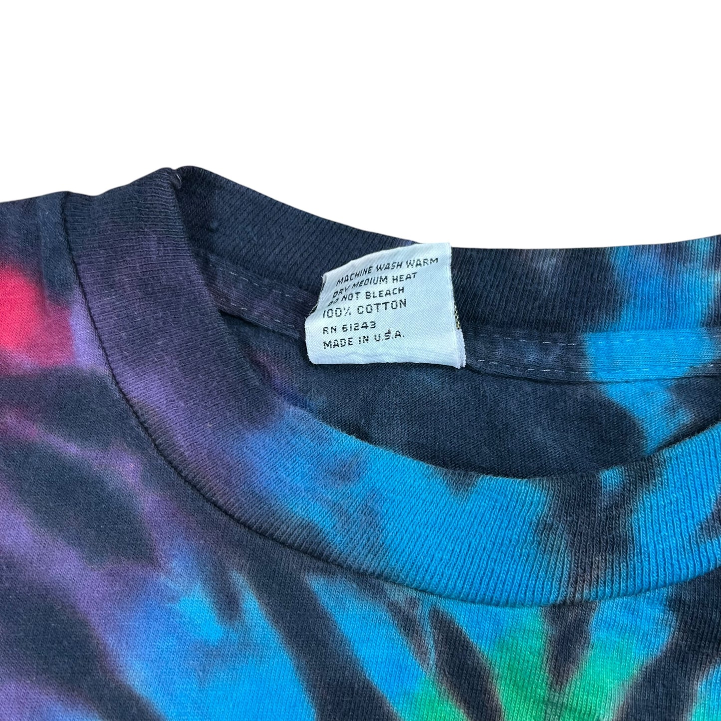 Vintage 90s Sun Dog tie dye single stitch tee (M)