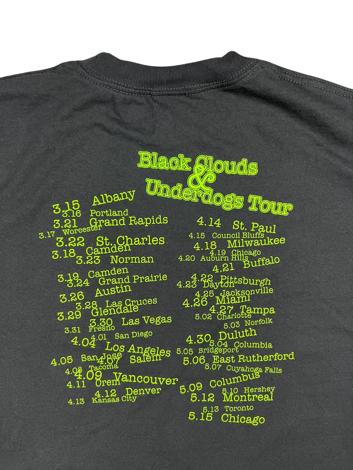Vintage Y2K Fall Out Boy Black Clouds & Underage Tour band tee (M)