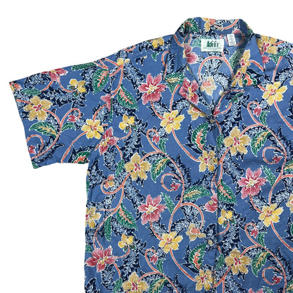 Vintage 90s REI Hawaiian boxy short sleeve button up shirt (L)