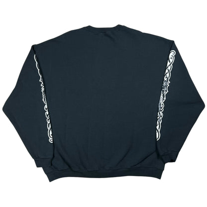 Vintage Y2K Hells Angels outlaw motorcycle club Long Island NY sleeve print biker crewneck (XL)