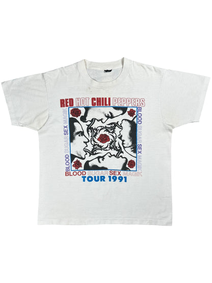 Vintage 1991 Red Hot Chili Peppers Blood Sugar Sex Magik band lot tee (L)