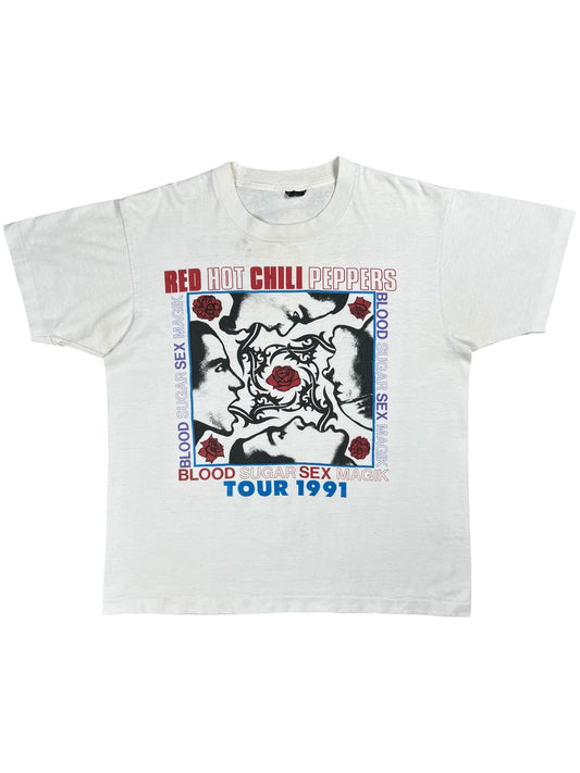 Vintage 1991 Red Hot Chili Peppers Blood Sugar Sex Magik band lot tee (L)