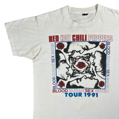 Vintage 1991 Red Hot Chili Peppers Blood Sugar Sex Magik band lot tee (L)