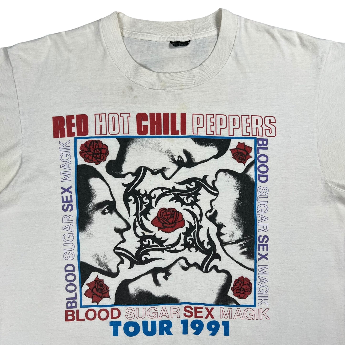 Vintage 1991 Red Hot Chili Peppers Blood Sugar Sex Magik band lot tee (L)