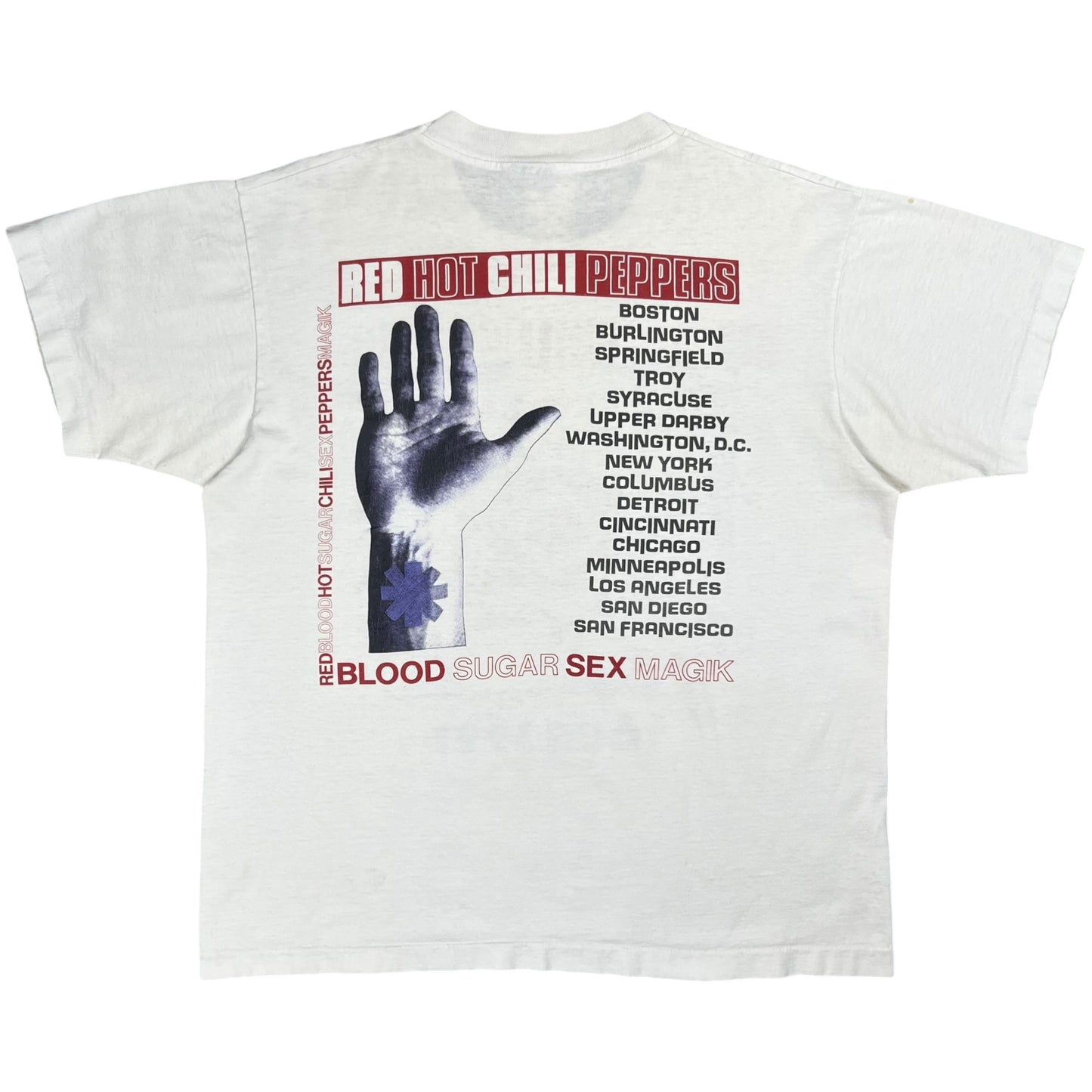 Vintage 1991 Red Hot Chili Peppers Blood Sugar Sex Magik band lot tee (L)