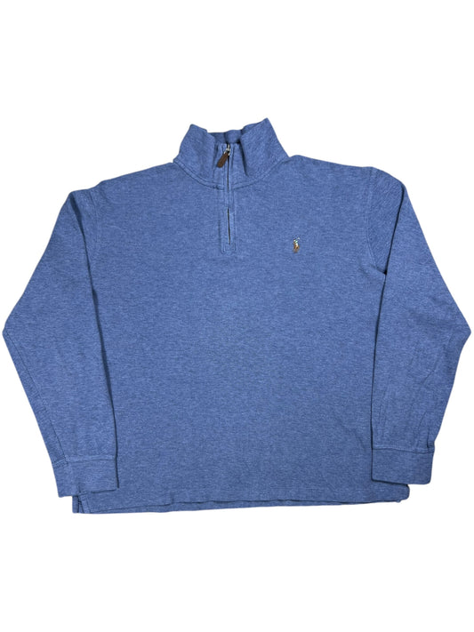 Y2K Polo Ralph Lauren 1/4 zip faded crewneck (L)