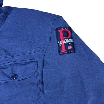 Vintage 90s Polo Sport Ralph Lauren 12 M Yacht Challenge pockets hoodie (L)