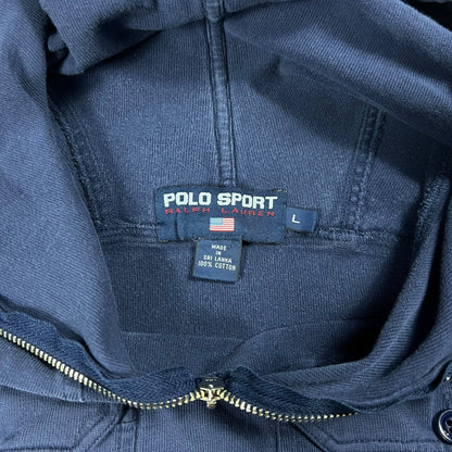 Vintage 90s Polo Sport Ralph Lauren 12 M Yacht Challenge pockets hoodie (L)