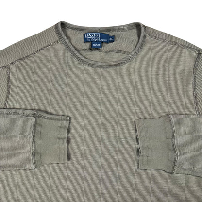 Vintage Y2K Polo Ralph Lauren 100% cotton thermal long sleeve shirt (L/XL)