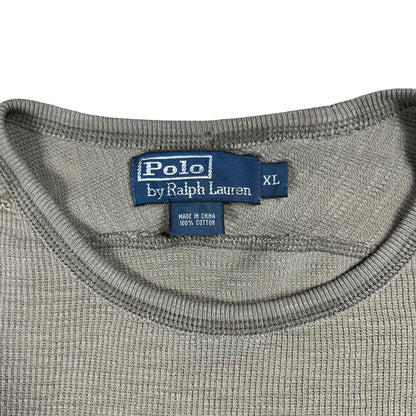 Vintage Y2K Polo Ralph Lauren 100% cotton thermal long sleeve shirt (L/XL)