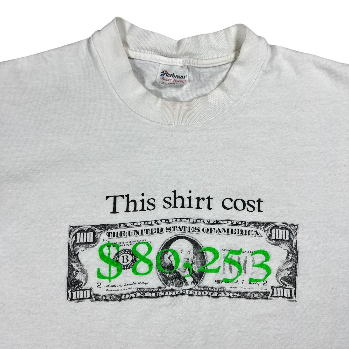 Vintage 1990 Brown University This shirt cost $80,253 ivy league tee (L)