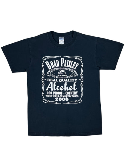 Vintage 2006 Brad Paisley Alcohol Time Well Wasted country music tee (S)