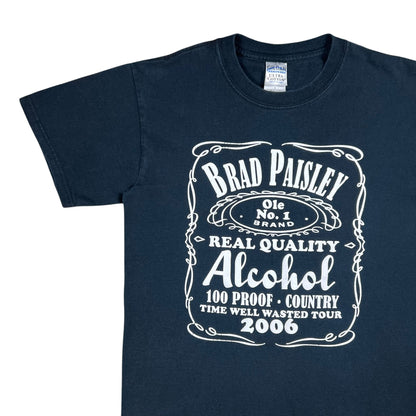 Vintage 2006 Brad Paisley Alcohol Time Well Wasted country music tee (S)