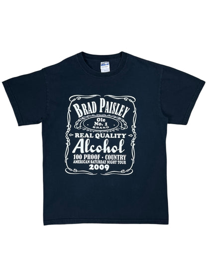2009 Brad Paisley Alcohol Time Well Wasted country music tee (S)