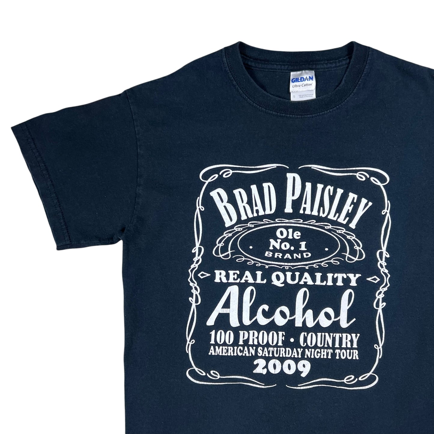 2009 Brad Paisley Alcohol Time Well Wasted country music tee (S)