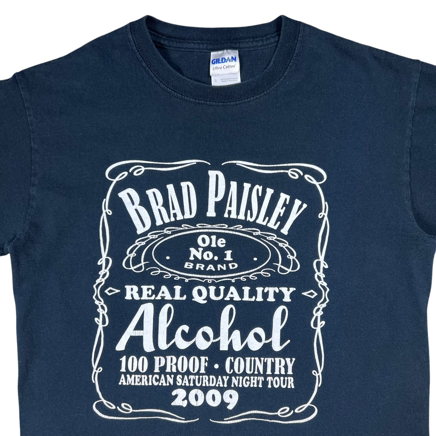 2009 Brad Paisley Alcohol Time Well Wasted country music tee (S)