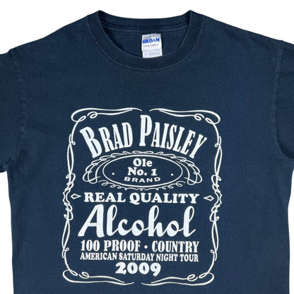 2009 Brad Paisley Alcohol Time Well Wasted country music tee (S)