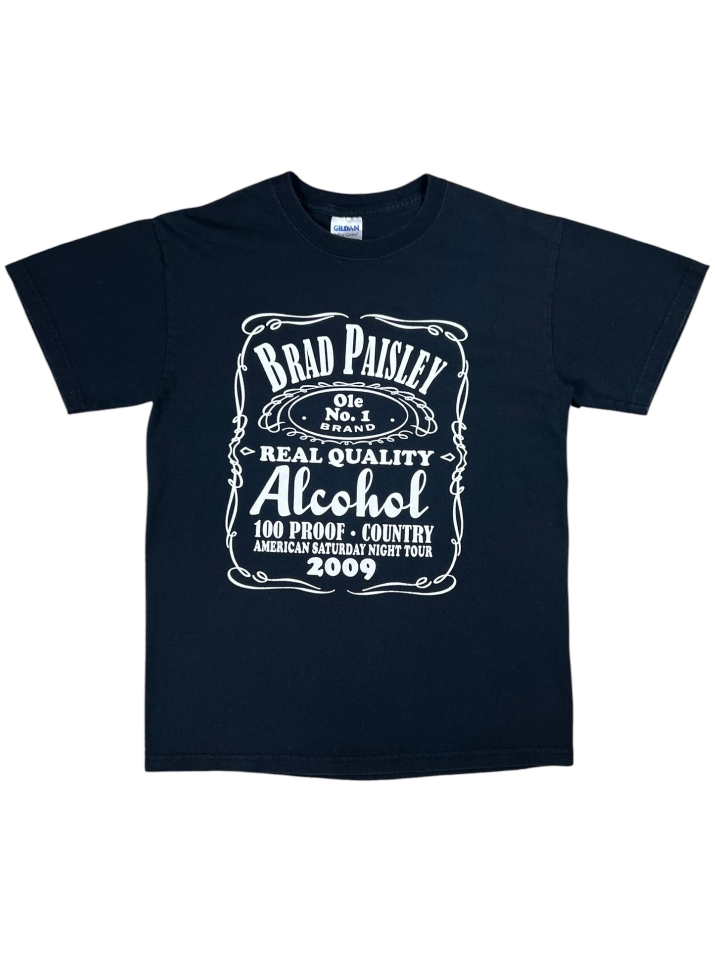 2009 Brad Paisley Alcohol Time Well Wasted country music tee (S)