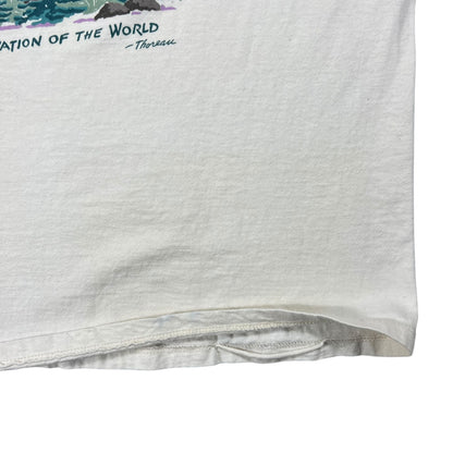 Vintage 90s L.L. Bean In Wildness Is The Preservation Of The World Henry David Thoreau art nature tee (L/XL)