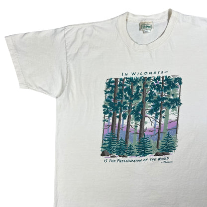 Vintage 90s L.L. Bean In Wildness Is The Preservation Of The World Henry David Thoreau art nature tee (L/XL)