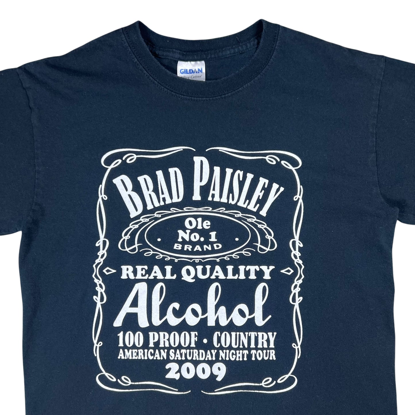 2009 Brad Paisley Alcohol Time Well Wasted country music tee (S)