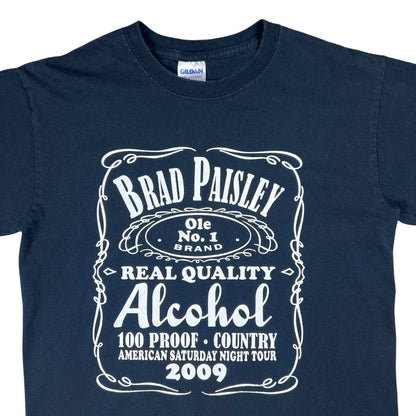 2009 Brad Paisley Alcohol Time Well Wasted country music tee (S)