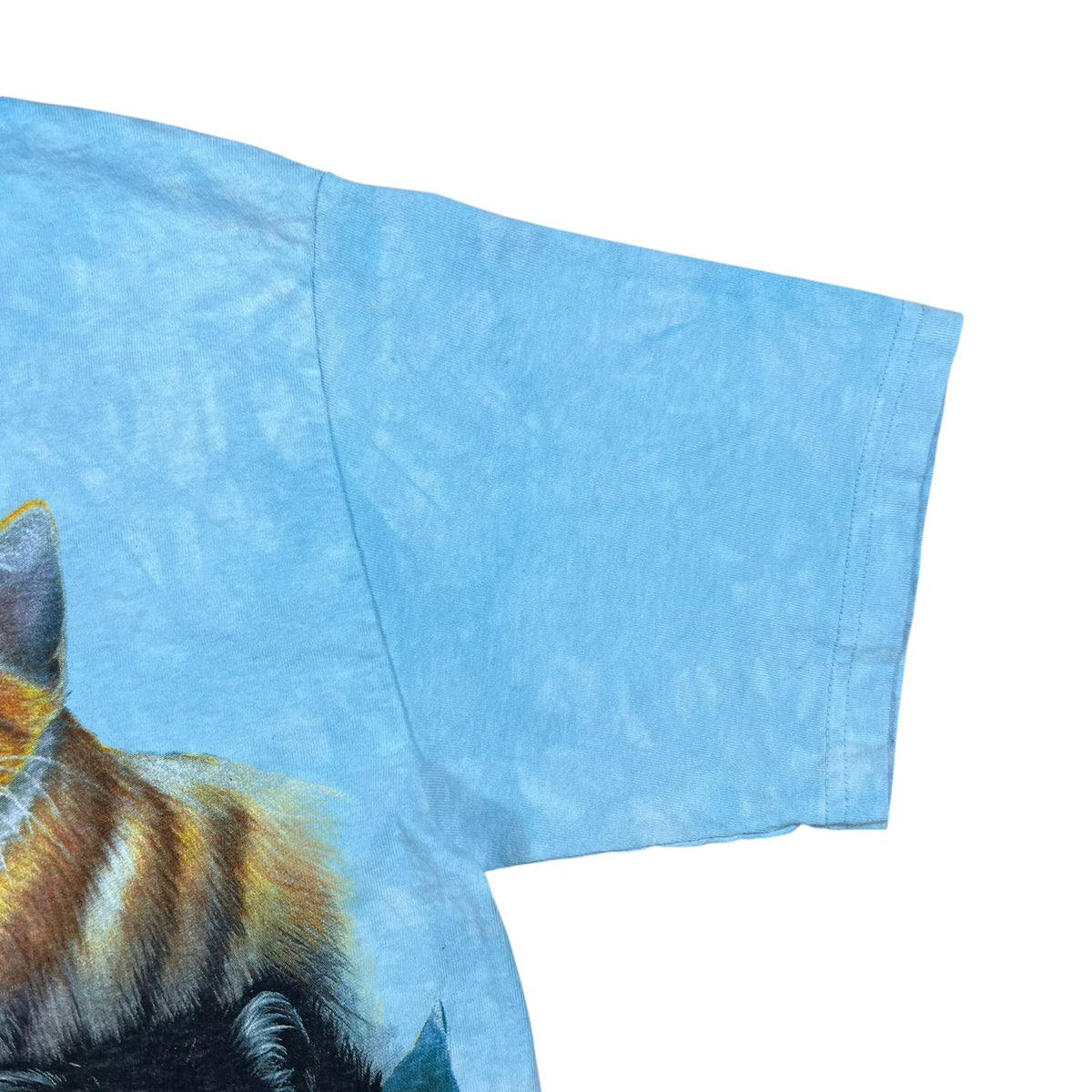 Vintage 2000 The Mountain Cat Kittens jumbo print tie dye tee (M)