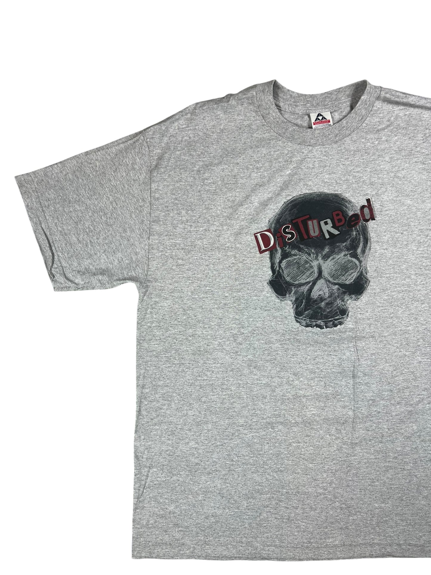 Vintage Y2K Disturbed skull band tee (XL)