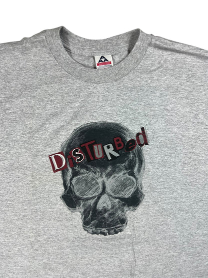Vintage Y2K Disturbed skull band tee (XL)