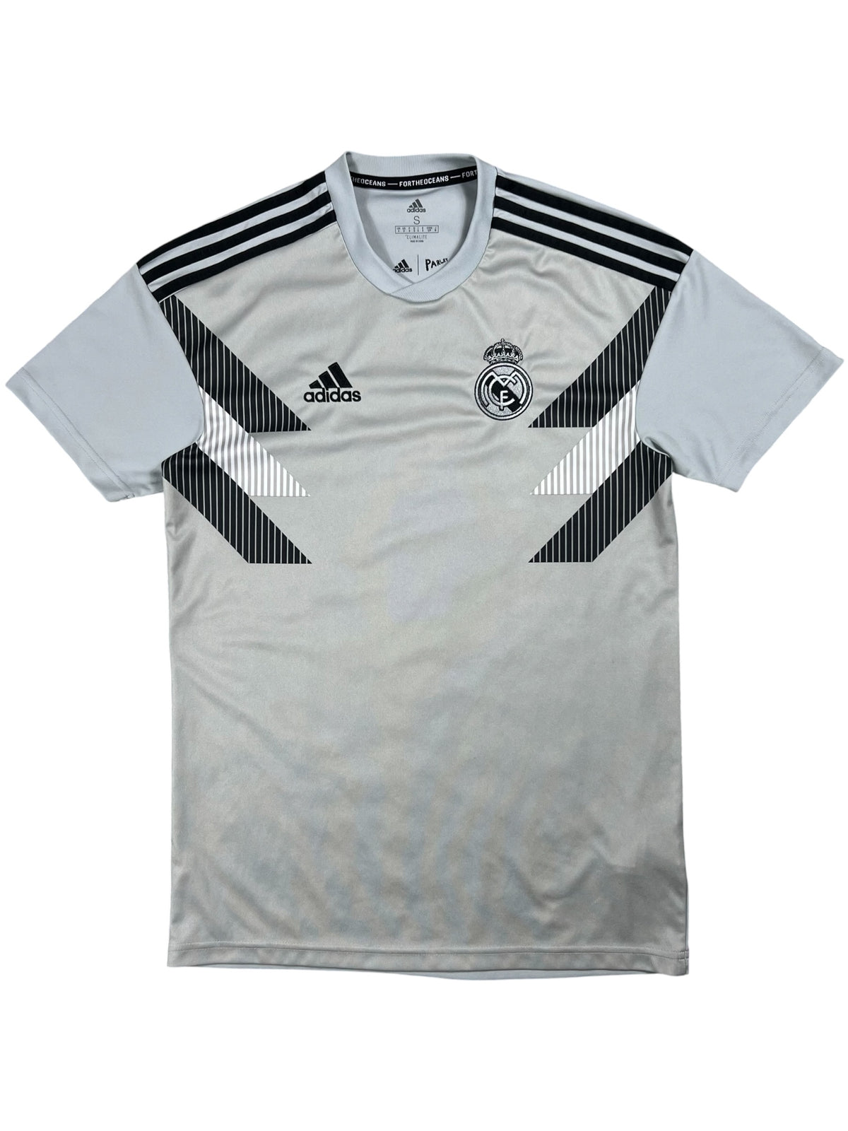 2018 Adidas x Parley Real Madrid Football Club pre match soccer jersey (S)