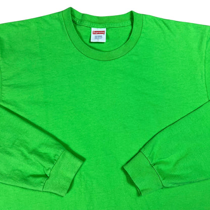 Y2K Supreme blank bright green long sleeve shirt (L)