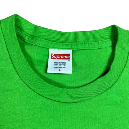 Y2K Supreme blank bright green long sleeve shirt (L)