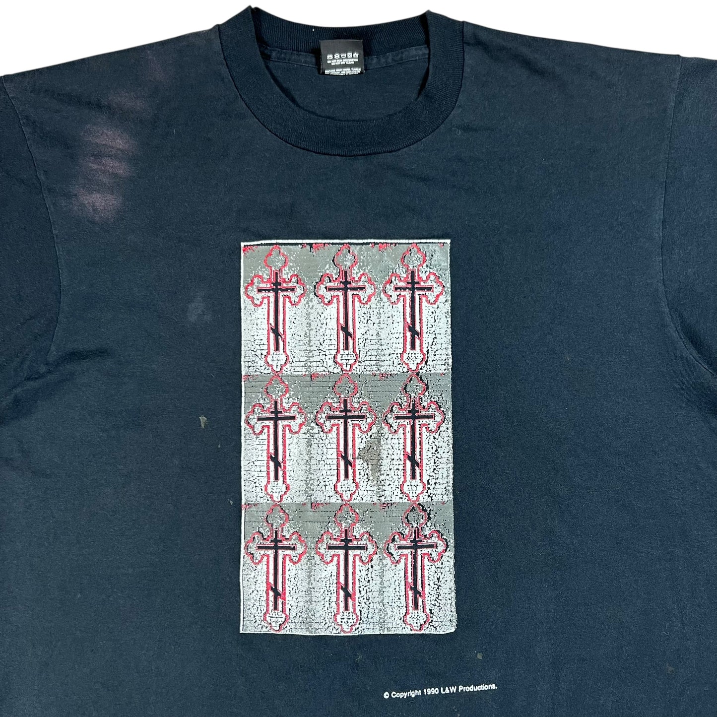 Vintage 1990 Crosses faded Jesus tee (XL)