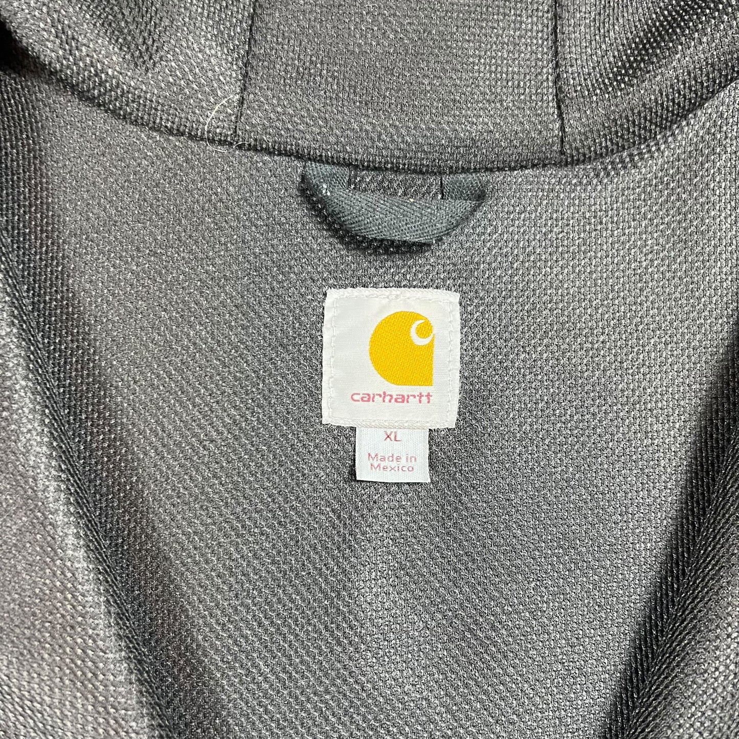 Vintage Y2K Carhartt lined faded black full zip hoodie (XL)