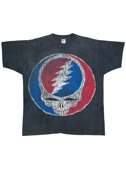 Vintage 1994 Grateful Dead Steal Your Face faded Batik band tee (XL)