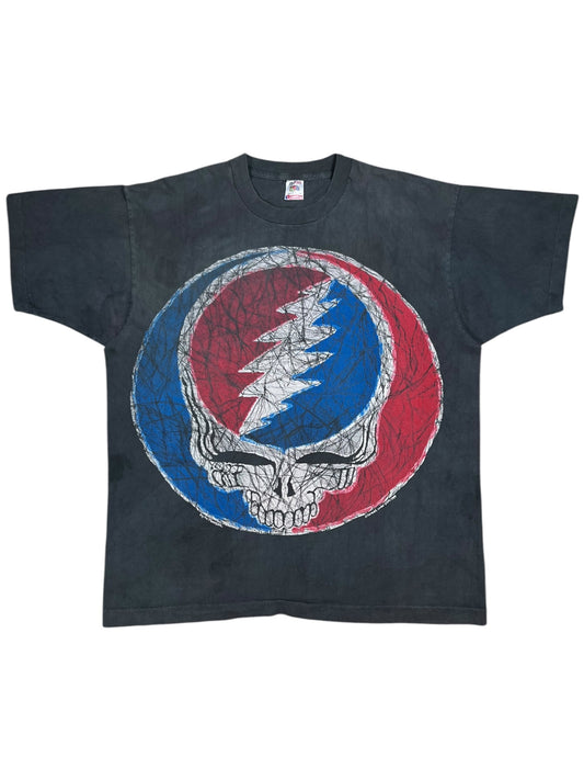 Vintage 1994 Grateful Dead Steal Your Face faded Batik band tee (XL)
