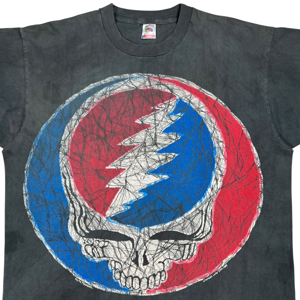 Vintage 1994 Grateful Dead Steal Your Face faded Batik band tee (XL)