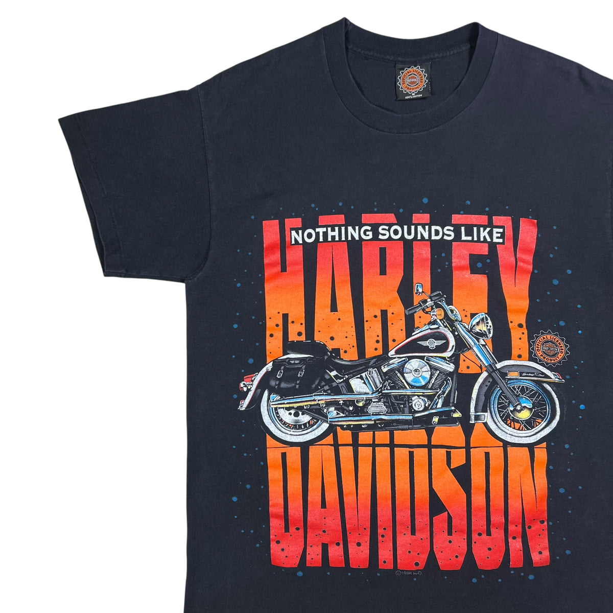 Vintage 1996 Nothing Sounds Like A Harley Davidson big print biker tee (M)