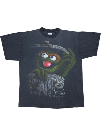 Vintage 90s Changes Oscar The Grouch Sesame Street Shadow faded tee (L)