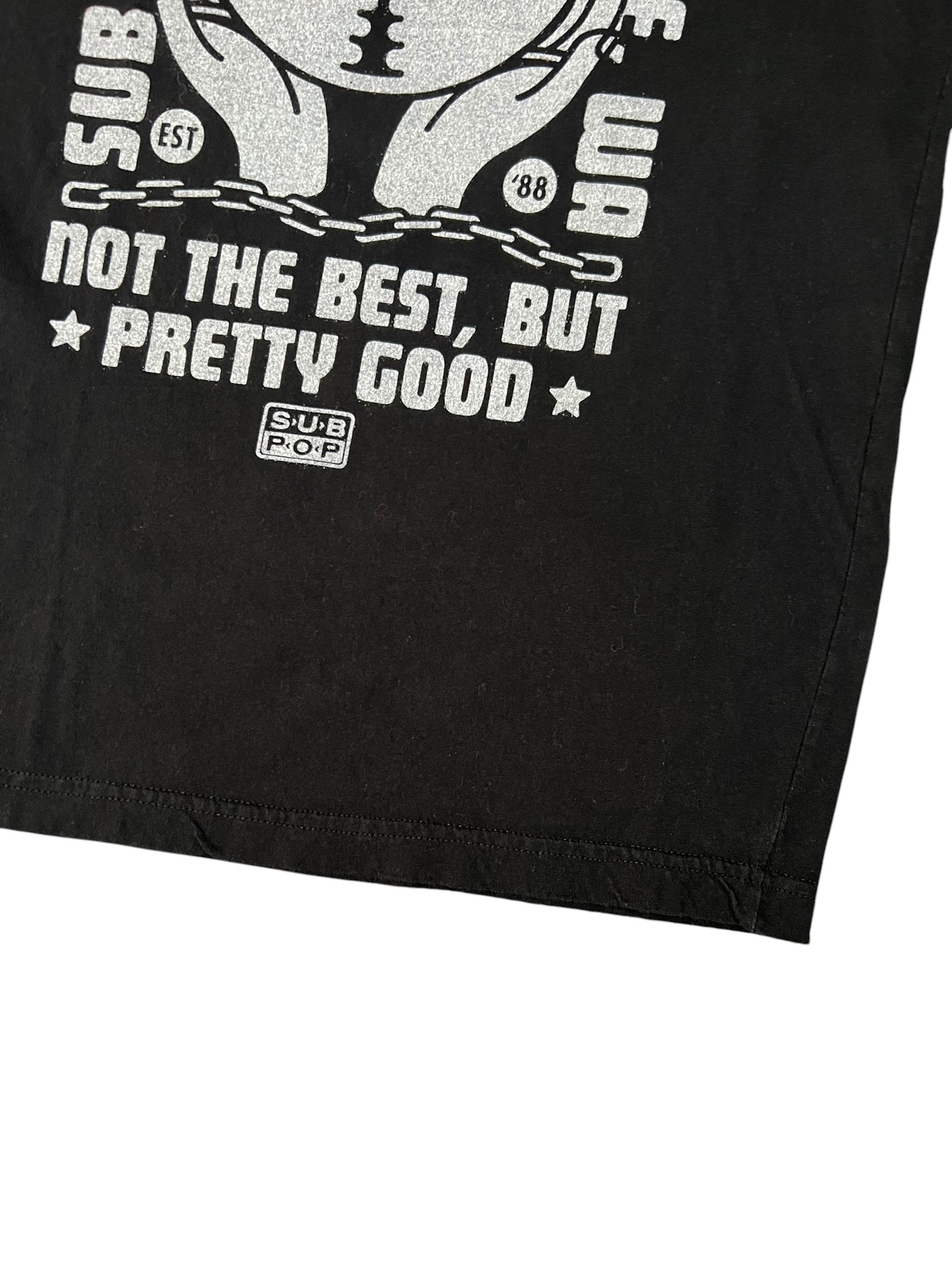 Y2K Sub Pop Records Seattle Washington “Not The Best, But Pretty Good” grunge tee (M)