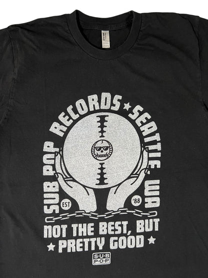Y2K Sub Pop Records Seattle Washington “Not The Best, But Pretty Good” grunge tee (M)